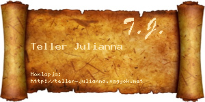 Teller Julianna névjegykártya